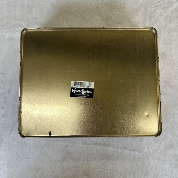 VTG Metal Tin Keller Charles of Philadelphia Flowers Floral Pink White Charity - Picture 7 of 11